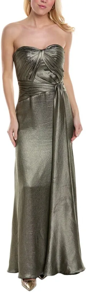 Theia Hammered Satin Gown