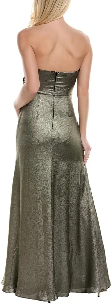 Theia Hammered Satin Gown