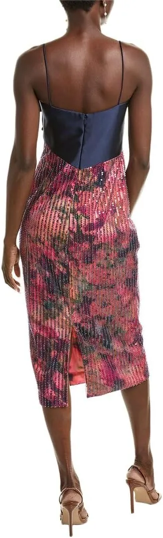 Theia Rosa Draped Cocktail Dress