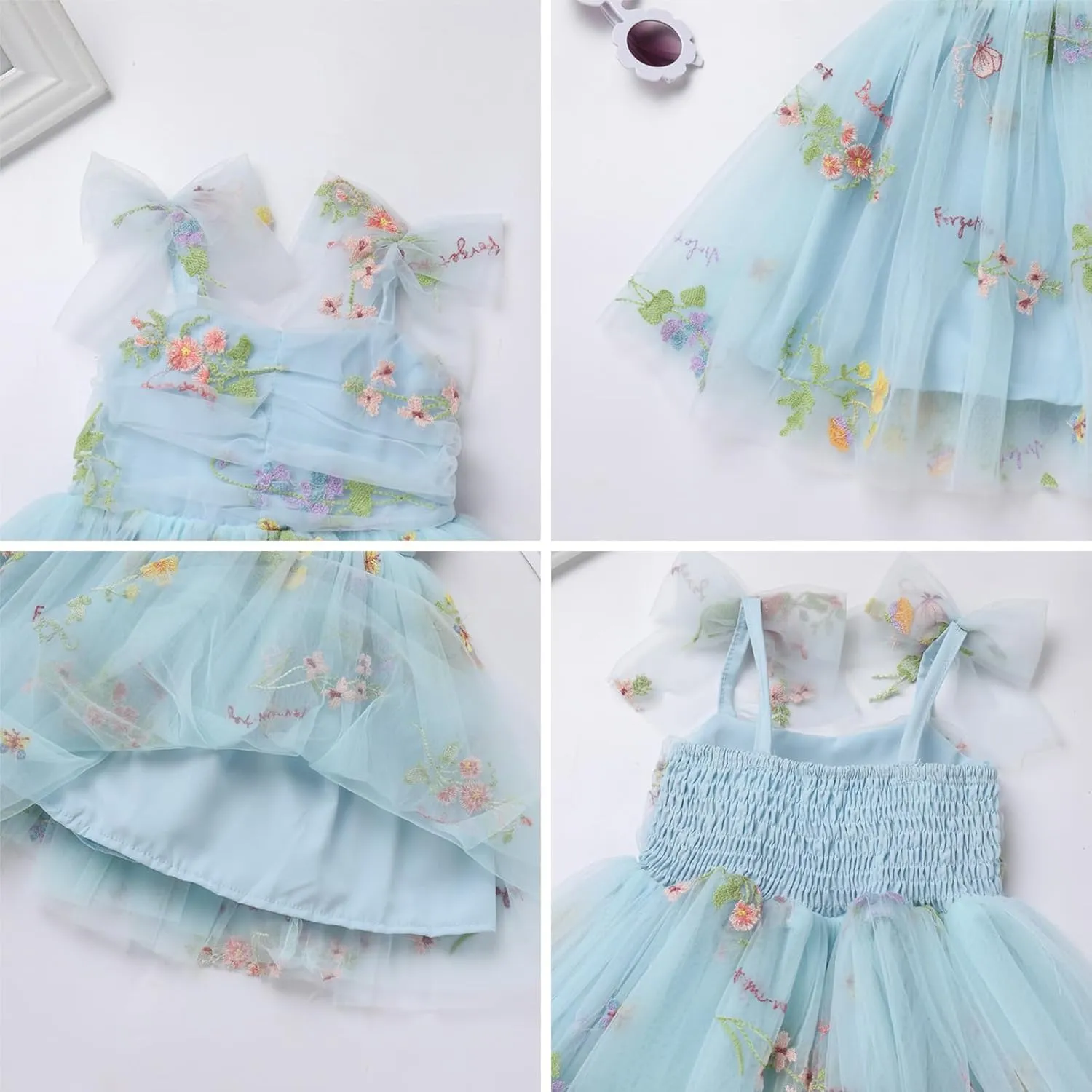 Toddler Baby Tutu Dress Sleeveless Tulle Dress First Birthday Cake Smash Pageant Clothes for Photo Shoot