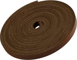 TOFL Leather Straps | 2 Pieces | 72 Inches Long | 1/4 Inch Wide | 1/8 Inch Thick | Baseball and Softball Mitt and Glove Lace, Jewelry, Hanging Pictures, Shelves, Decorating Furniture | Medium Brown