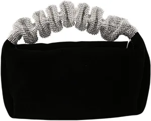Tote Bag for Women, Velvet Bag Woman Rhinestone Handle Handbags Women Banquet Evening Clutch Purse
