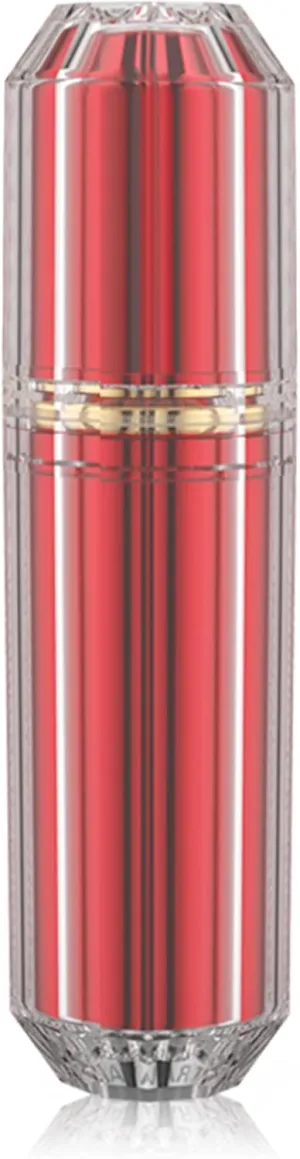 Travalo Bijoux Oval Perfume Atomizer - Leak-Proof and TSA Approved for Air Travel - Reusable Airtight Easy Fill Mini Pump Sprayer - Lightweight Portable - Crystal-Like Outer Shell - Red 0.17oz