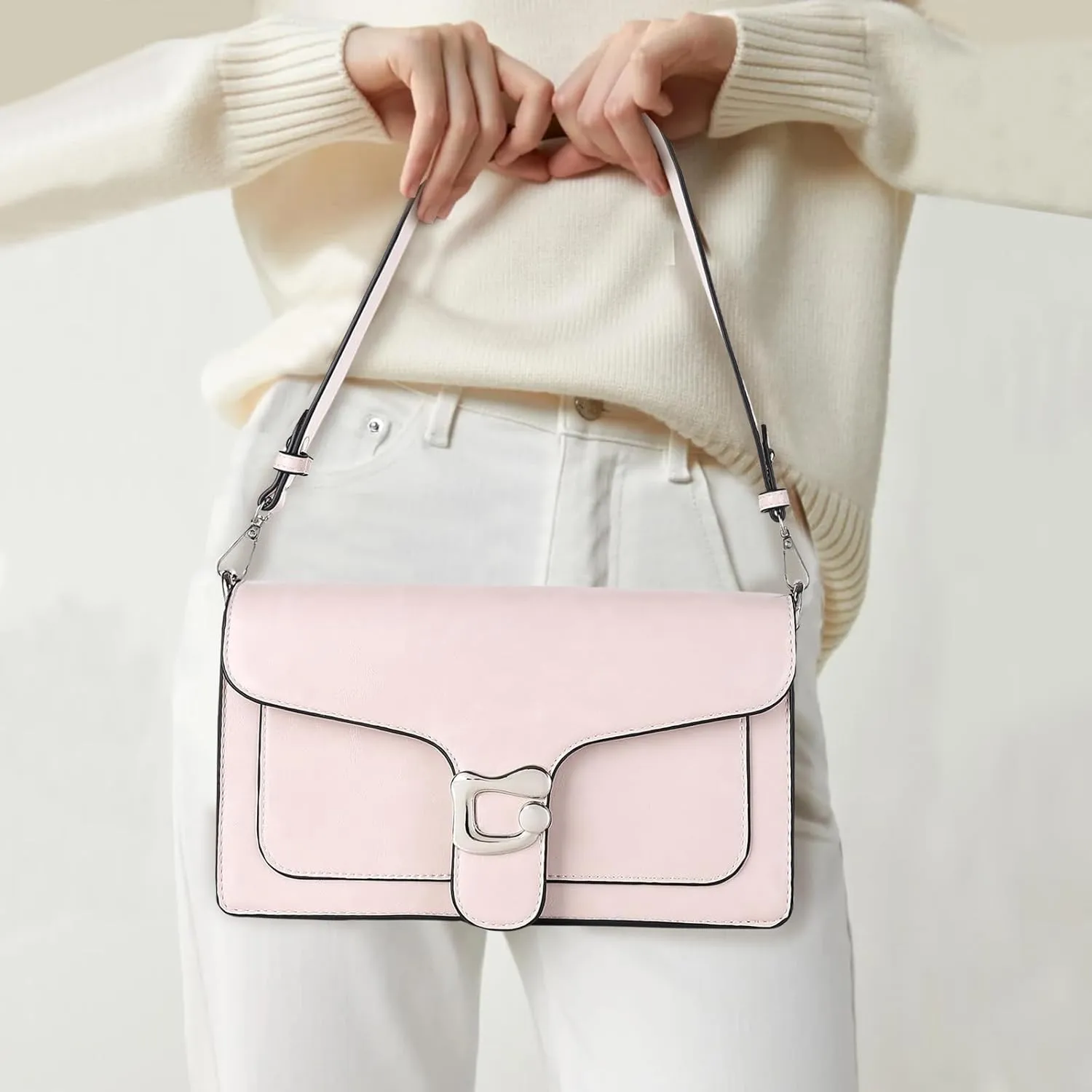 Travistar Crossbody Bags for Women Trendy - Small Cross Body Purse Shoulder Bag Leather Handbags Evening Clutch with 2 Straps