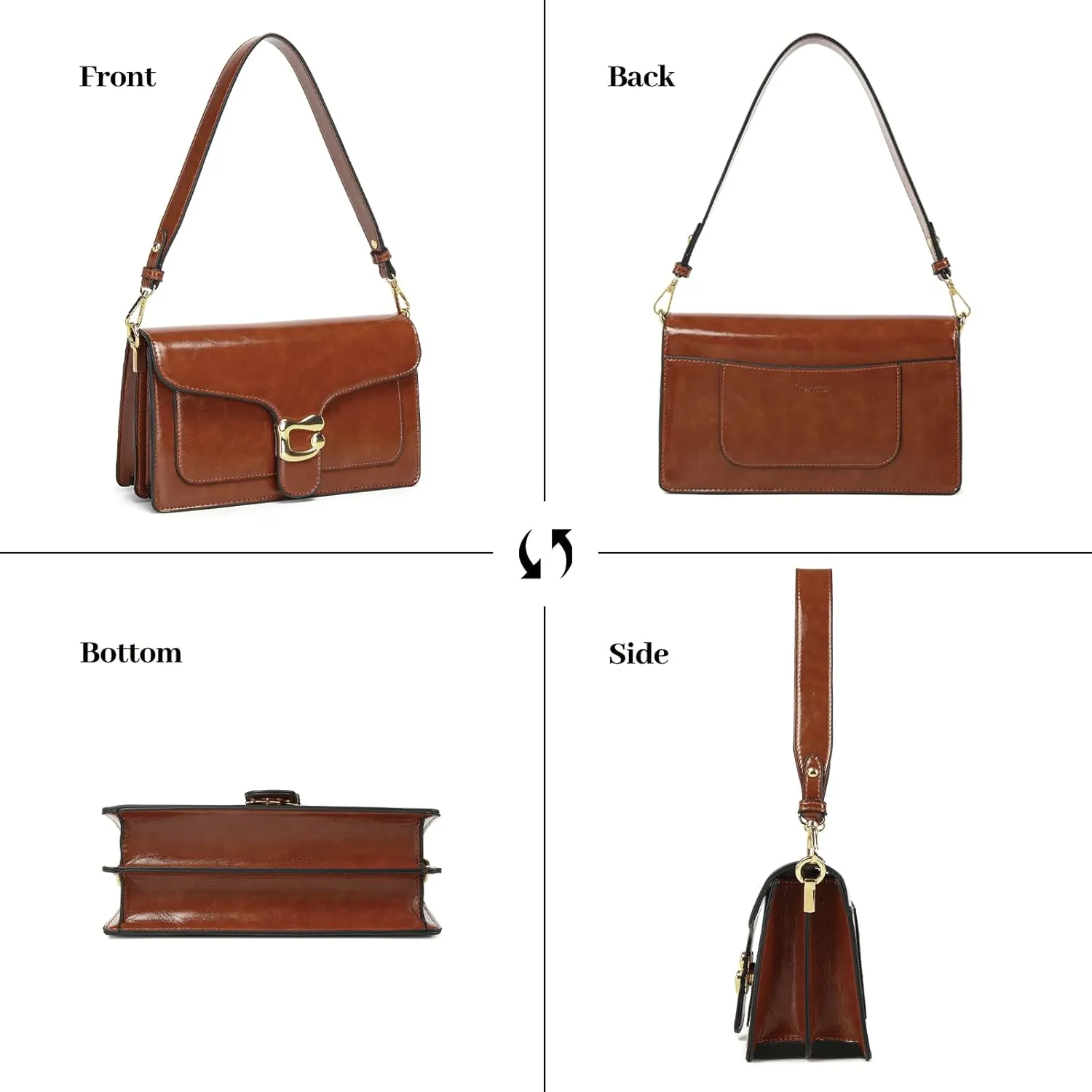 Travistar Crossbody Bags for Women Trendy - Small Cross Body Purse Shoulder Bag Leather Handbags Evening Clutch with 2 Straps