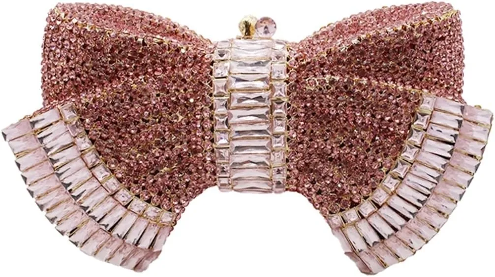 UMREN Women’s Elegant Butterfly Rhinestone Evening Bags Luxury Crystal Clutch Wedding Party Cocktail Handbag Purse