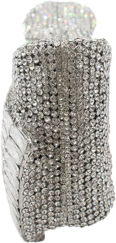 UMREN Women’s Elegant Butterfly Rhinestone Evening Bags Luxury Crystal Clutch Wedding Party Cocktail Handbag Purse