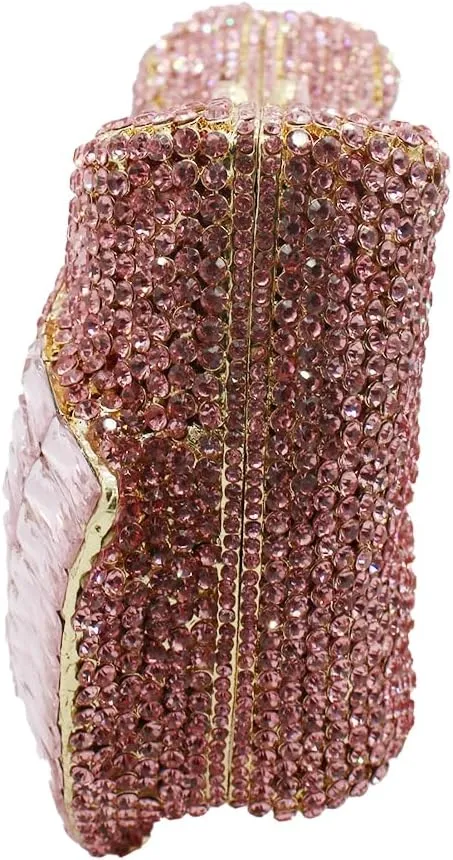 UMREN Women’s Elegant Butterfly Rhinestone Evening Bags Luxury Crystal Clutch Wedding Party Cocktail Handbag Purse