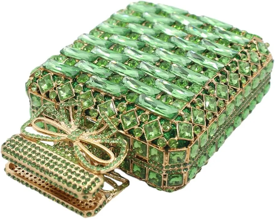 UMREN Women's Perfume Shaped Rhinestone Clutch Purses Sparkly Diamond Box Evening Bag Glitter Party Wedding Handbag