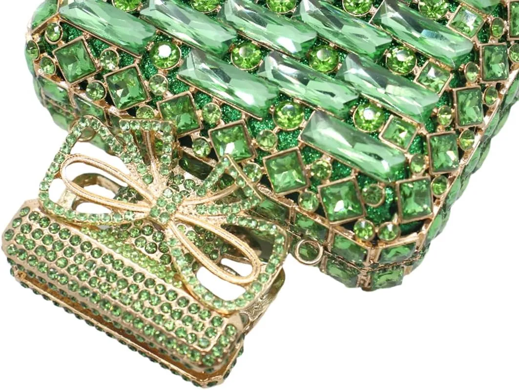 UMREN Women's Perfume Shaped Rhinestone Clutch Purses Sparkly Diamond Box Evening Bag Glitter Party Wedding Handbag