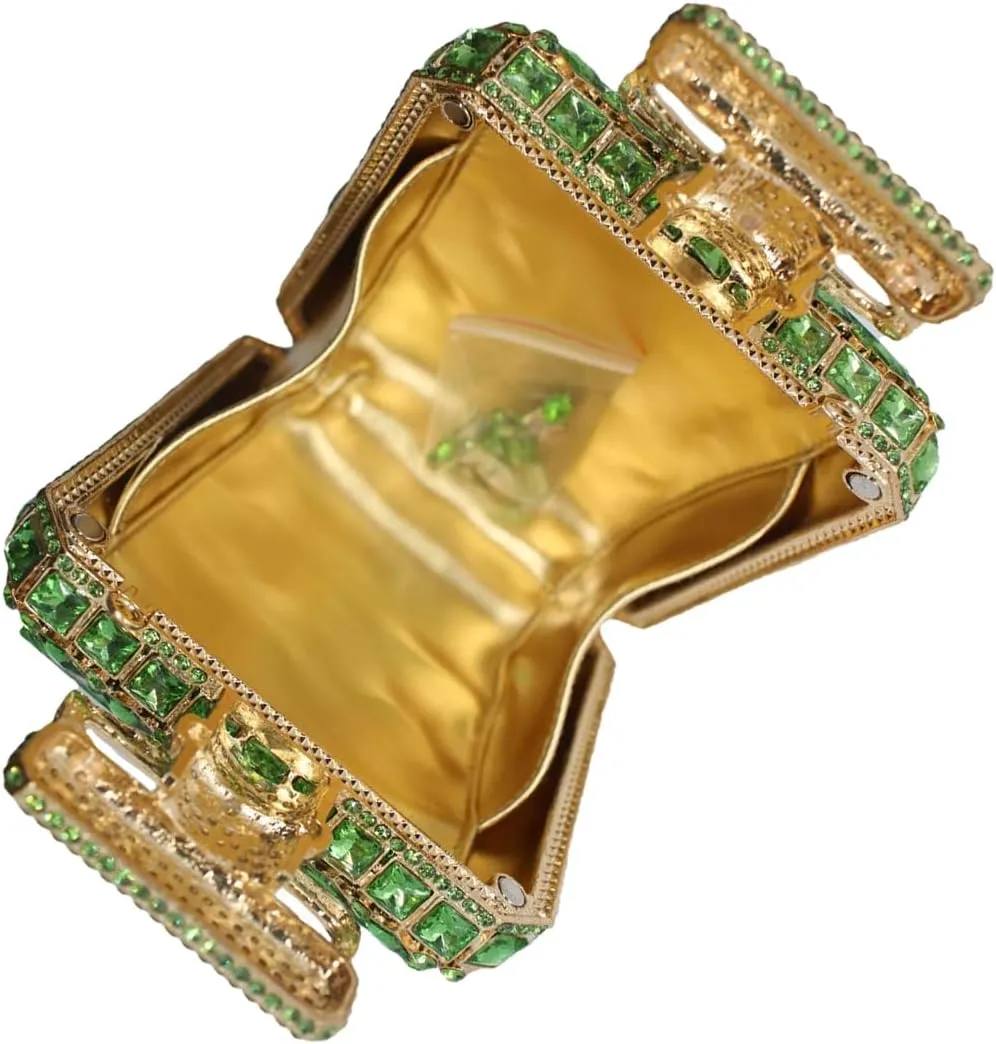 UMREN Women's Perfume Shaped Rhinestone Clutch Purses Sparkly Diamond Box Evening Bag Glitter Party Wedding Handbag