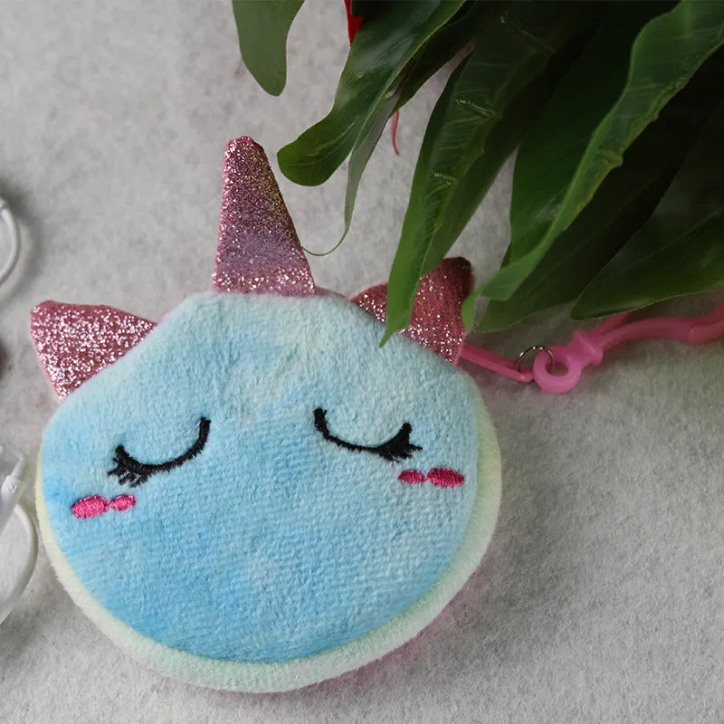 Unicorn Plush Cute Cartoon Ice Cream Color Coin Purses