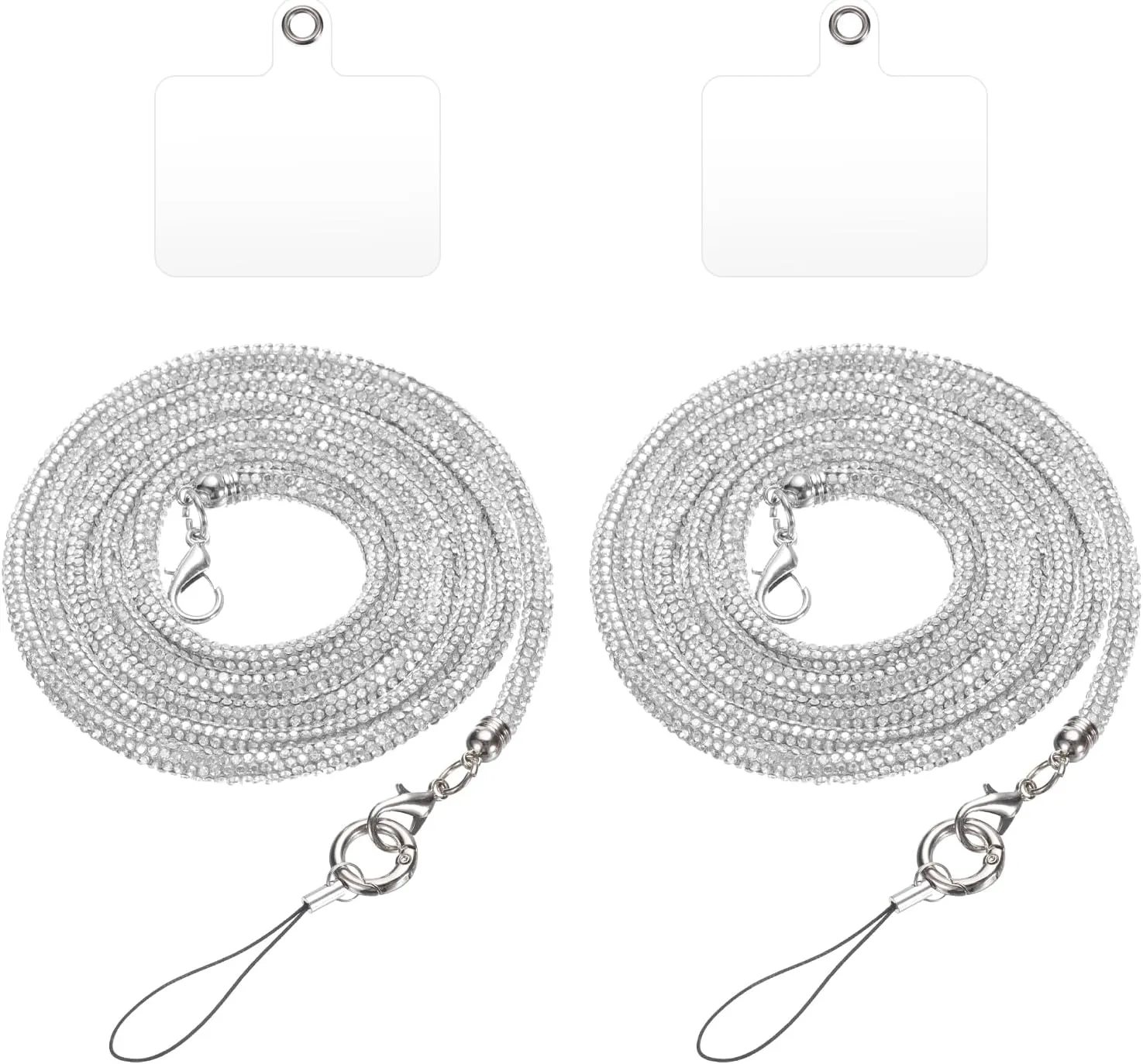 uxcell Rhinestone Purse Straps, Crystal Bag Handle Sparkly Replacement Bag Straps for Phone Bag Underarm Bag Evening Handbag
