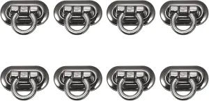 uxcell Turn Lock Clasp, 30mm x 15mm Zinc Alloy Purse Closure Twist Buckle for DIY Handbag Wallet Crafts Making 8Pcs(Dark Gray)