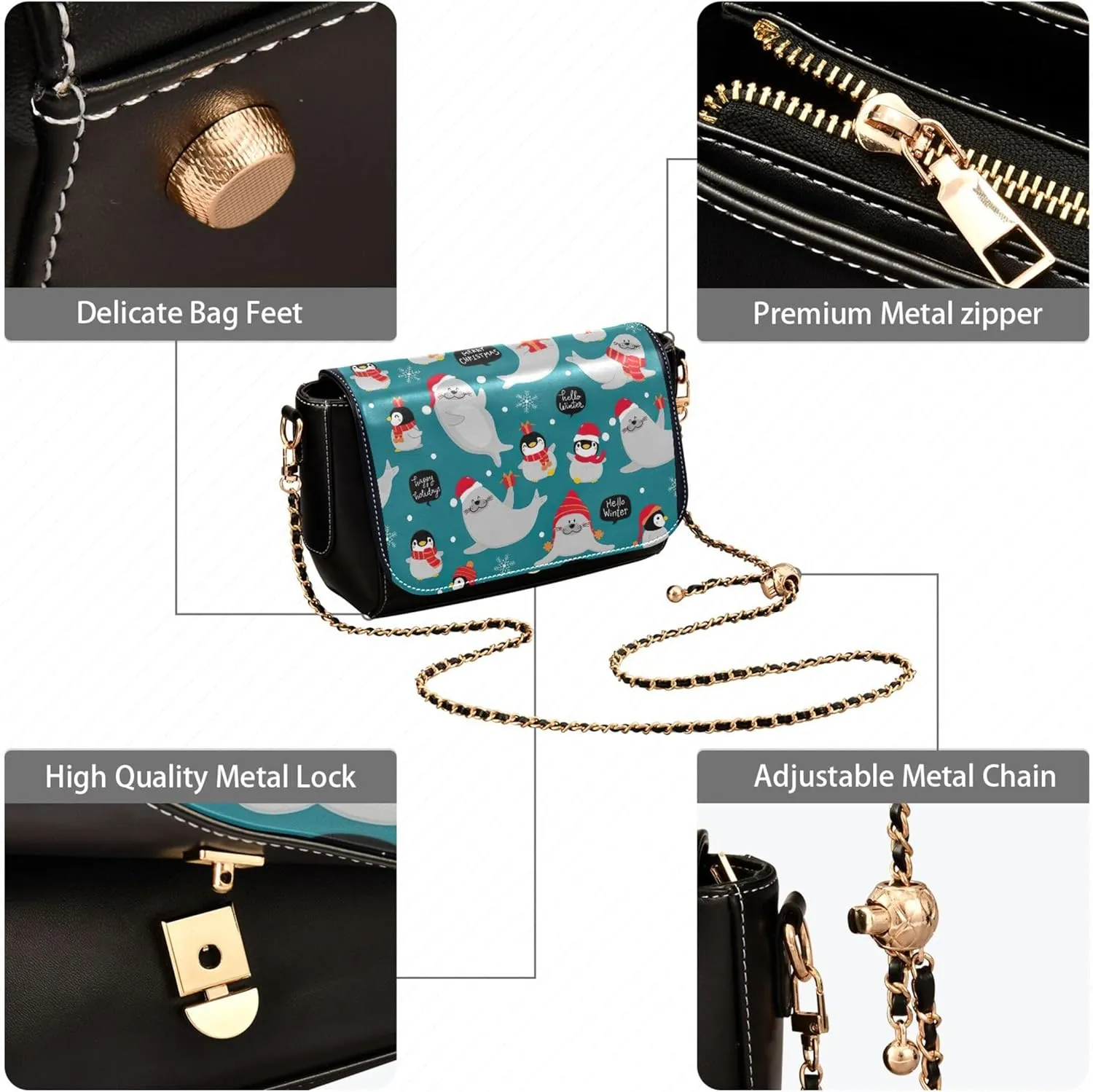Valentine's Day Red Heart Women Shoulder Leather Bags Waterproof Women Crossbody Purse Medium Handbag with Strap