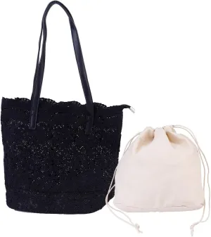 VALICLUD 1pc Lace Shoulder Bag Travel Bag for Women Over The Shoulder Bags for Women Travel Crossbody Bags for Women Womens Shoulder Handbags Cotton Tote Girl Small and Fresh