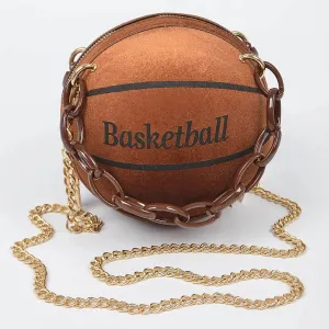 Velvet Basketball Clutch