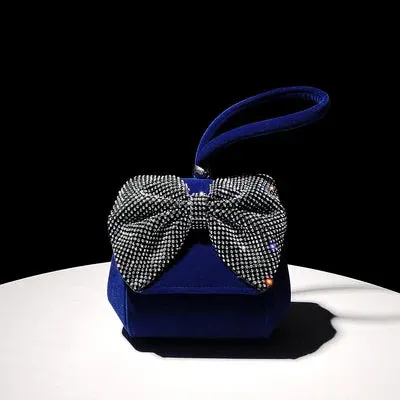 Velvet Bow Knot Hand Purse
