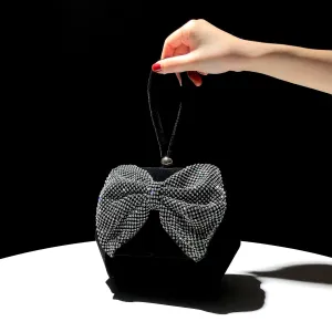 Velvet Bow Knot Hand Purse