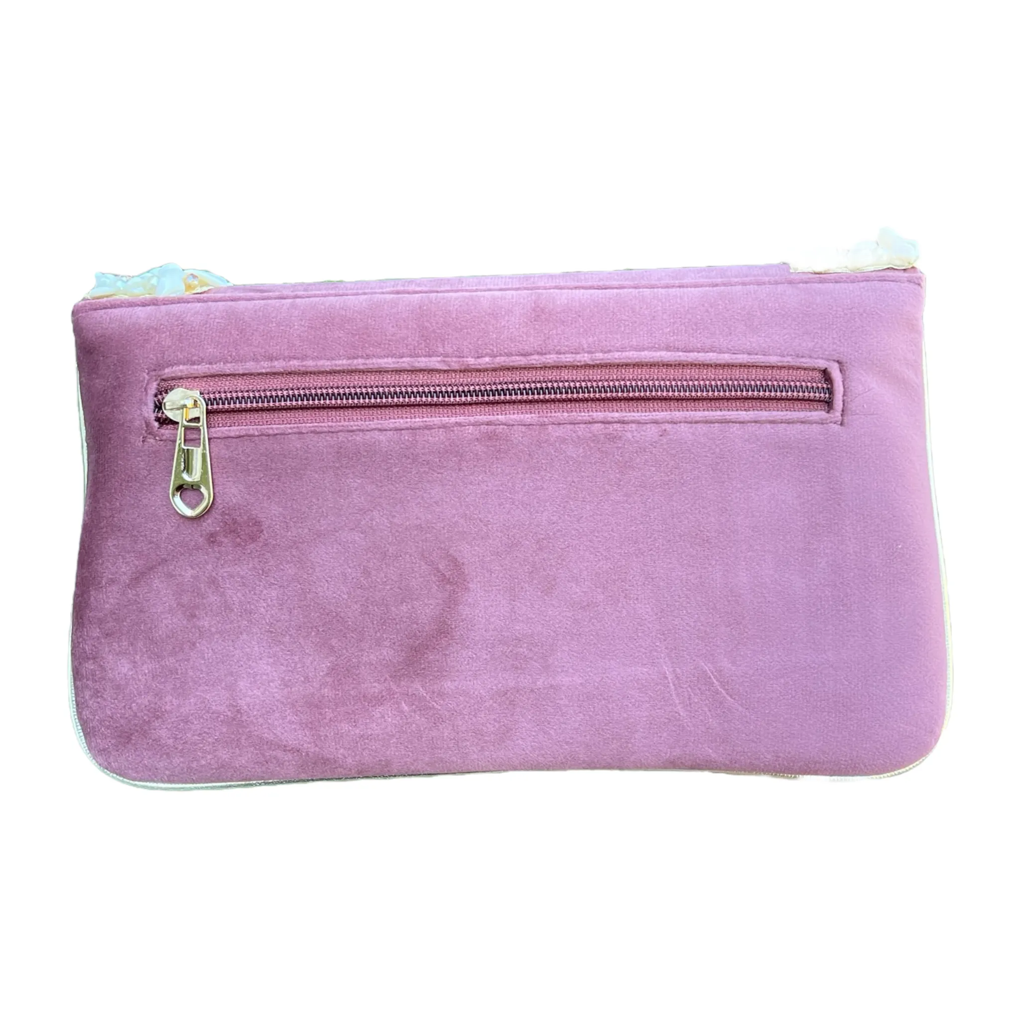 Velvet Hand Bag Purse Clutch With Baroque Pearls #HB1