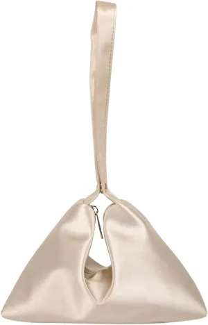 Verdusa Women's Metallic Zip Up Evening Shoulder Bag Silk Top Handle Dumpling Handbags