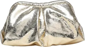 Verdusa Women's PU Leather Clutch Handbags Ruched Bag Purse