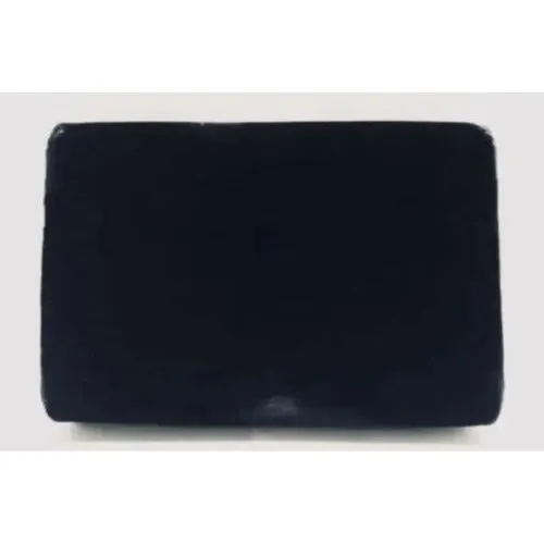 Vintage, one of a kind, Gucci, black silk velvet over leather, two-way- clutch or cross body with an Art Deco rhinestone design
