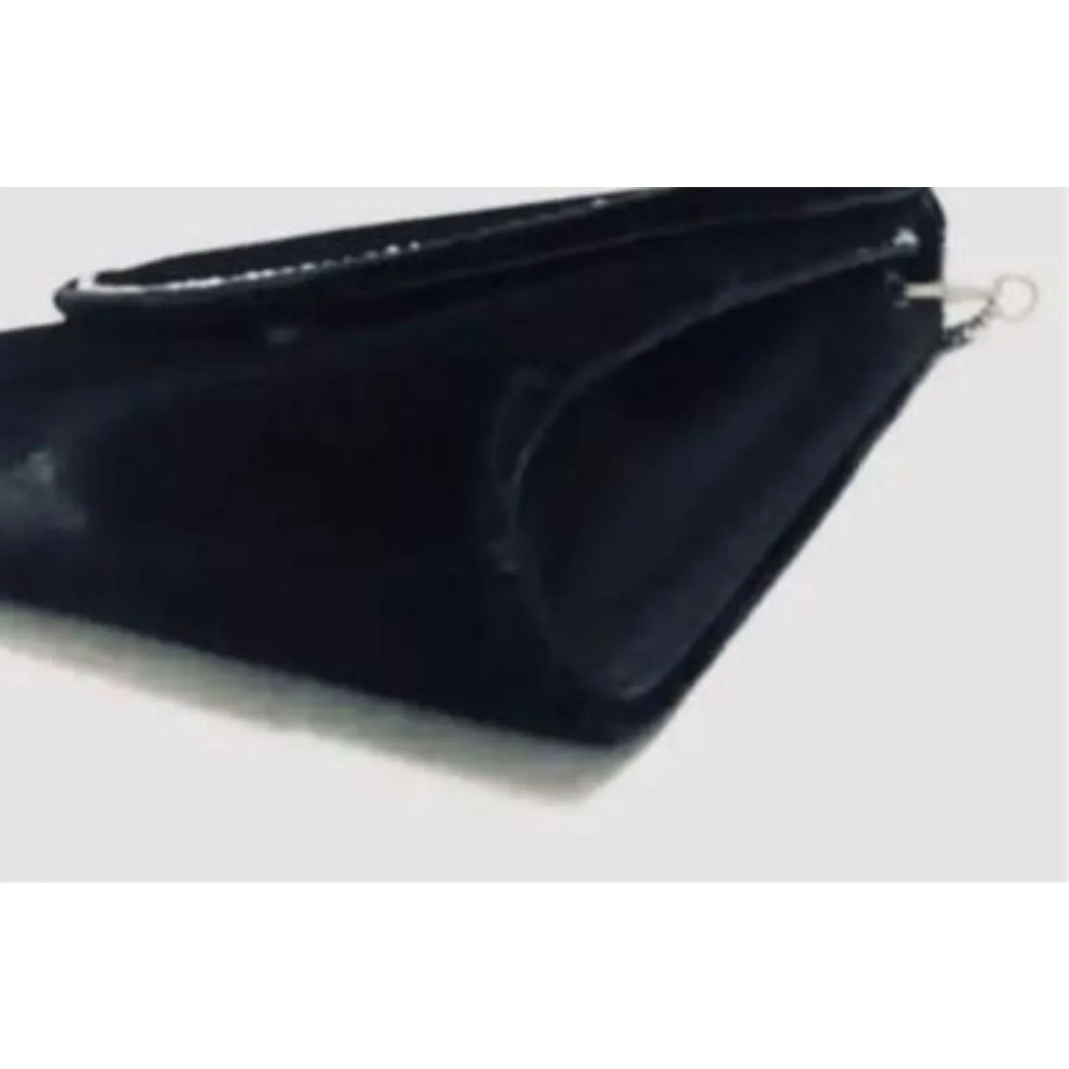 Vintage, one of a kind, Gucci, black silk velvet over leather, two-way- clutch or cross body with an Art Deco rhinestone design