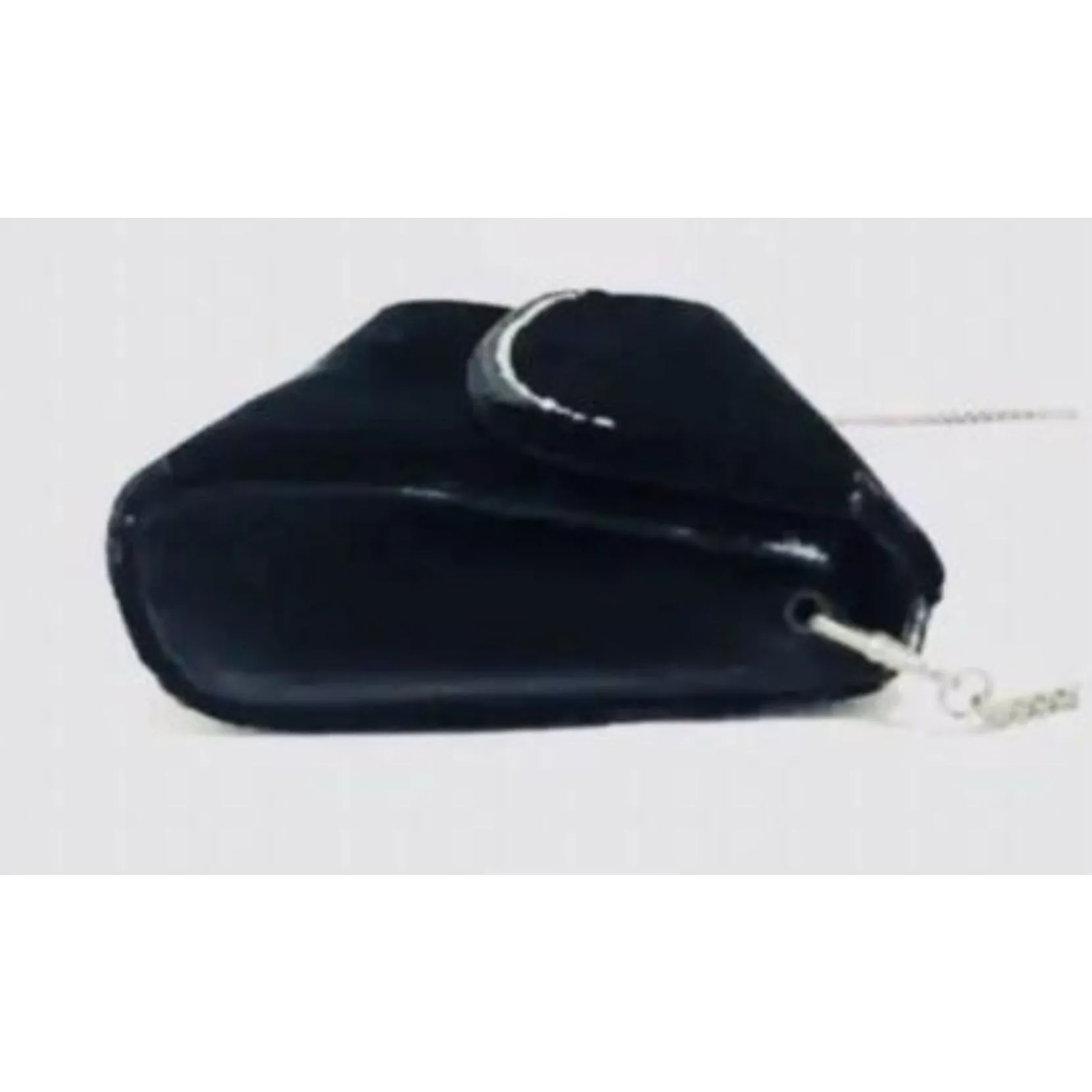 Vintage, one of a kind, Gucci, black silk velvet over leather, two-way- clutch or cross body with an Art Deco rhinestone design