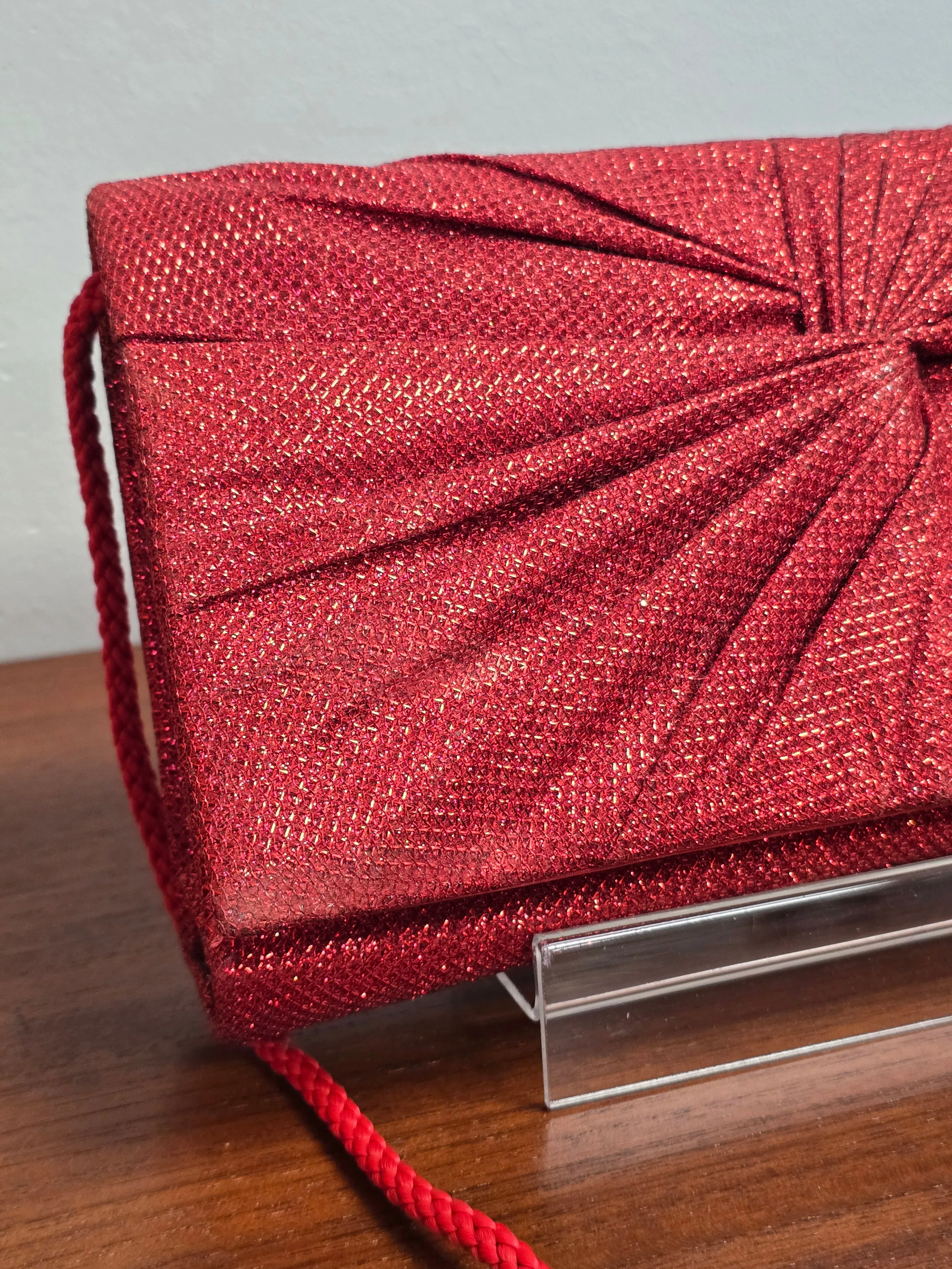 Vintage Sparkling Red Clutch