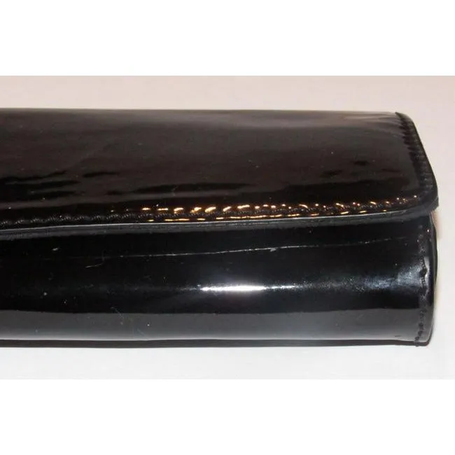 W Clutch Black Leathergold Bow Only today International tracking Gucci Accent Patent