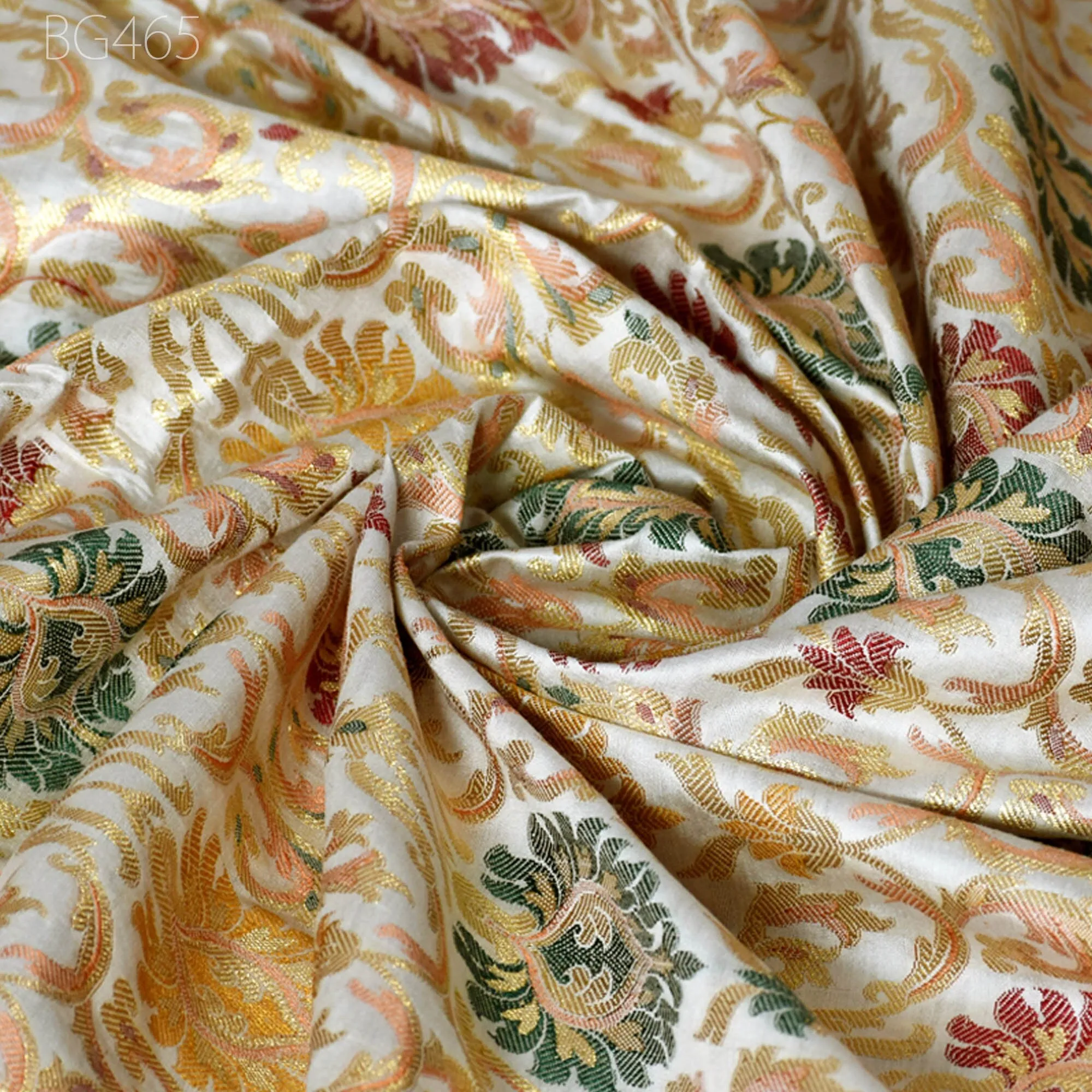 Wedding Dress Indian Costume Brocade By The Yard Banarasi Chanderi Cotton Bridal Lehenga Cushion Cover Home Decor Table Runner Sewing Fabric