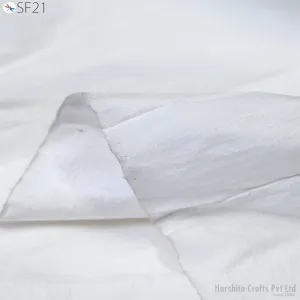 White Plain Pure Dupioni Silk by the Yard Indian Raw Silk wedding dresses costume sewing crafting Cushion Covers Table Runner Curtain