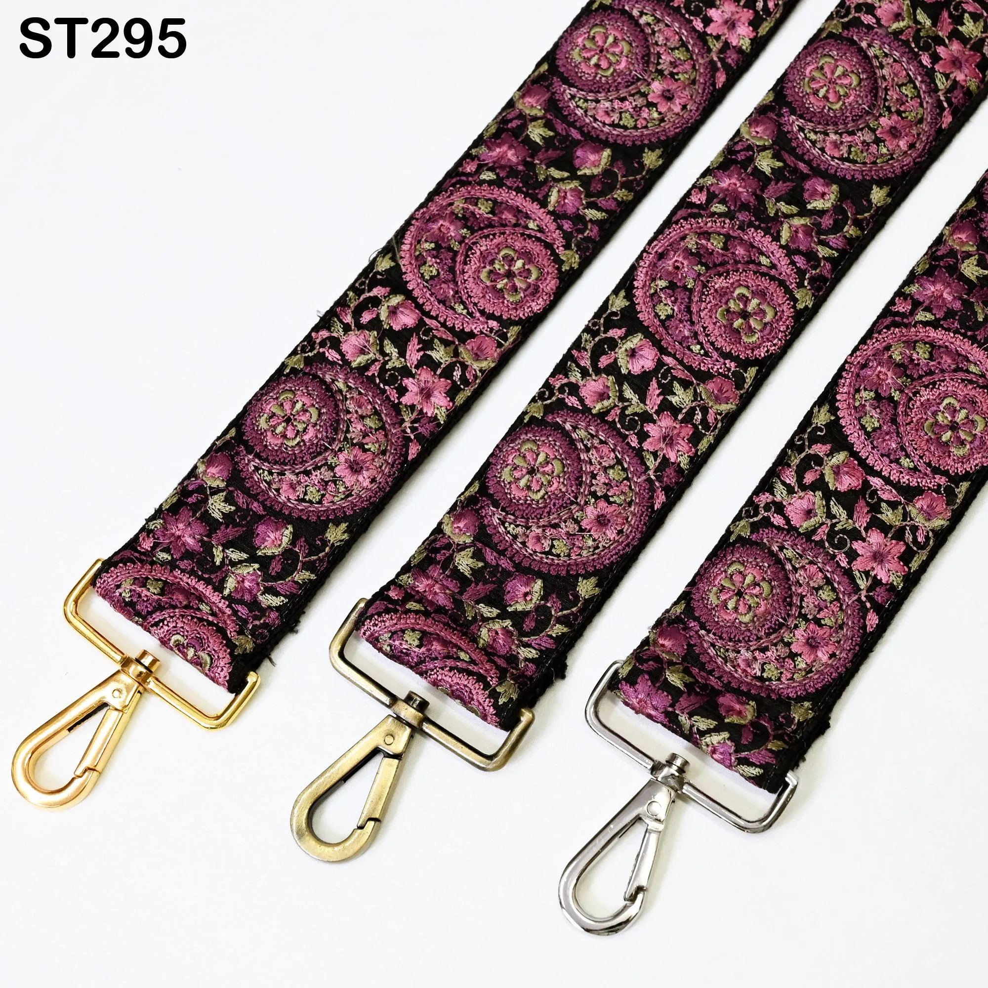 Wine Embroidery Replacement Purse Strap Crossbody Strap for Purses Embroidered Boho Bag Strap Boho Guitar Strap Handbag Strap Gift for her