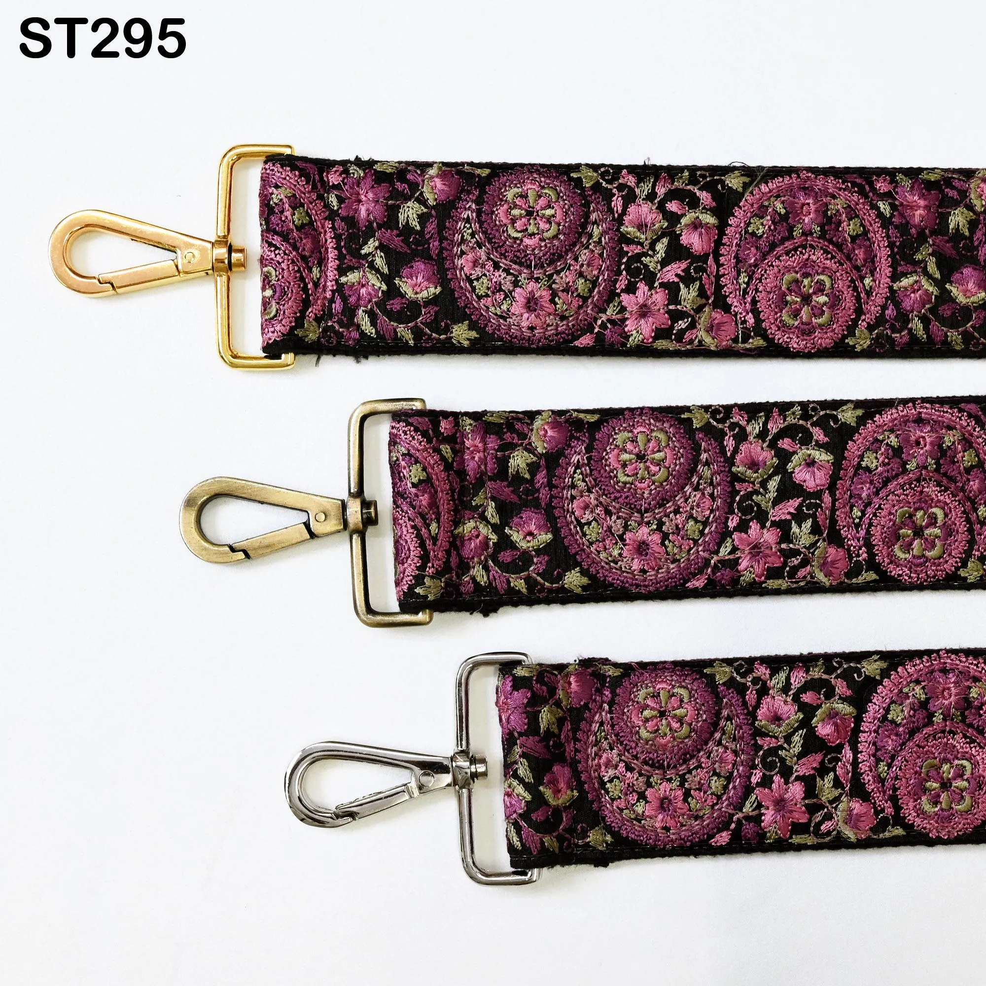 Wine Embroidery Replacement Purse Strap Crossbody Strap for Purses Embroidered Boho Bag Strap Boho Guitar Strap Handbag Strap Gift for her