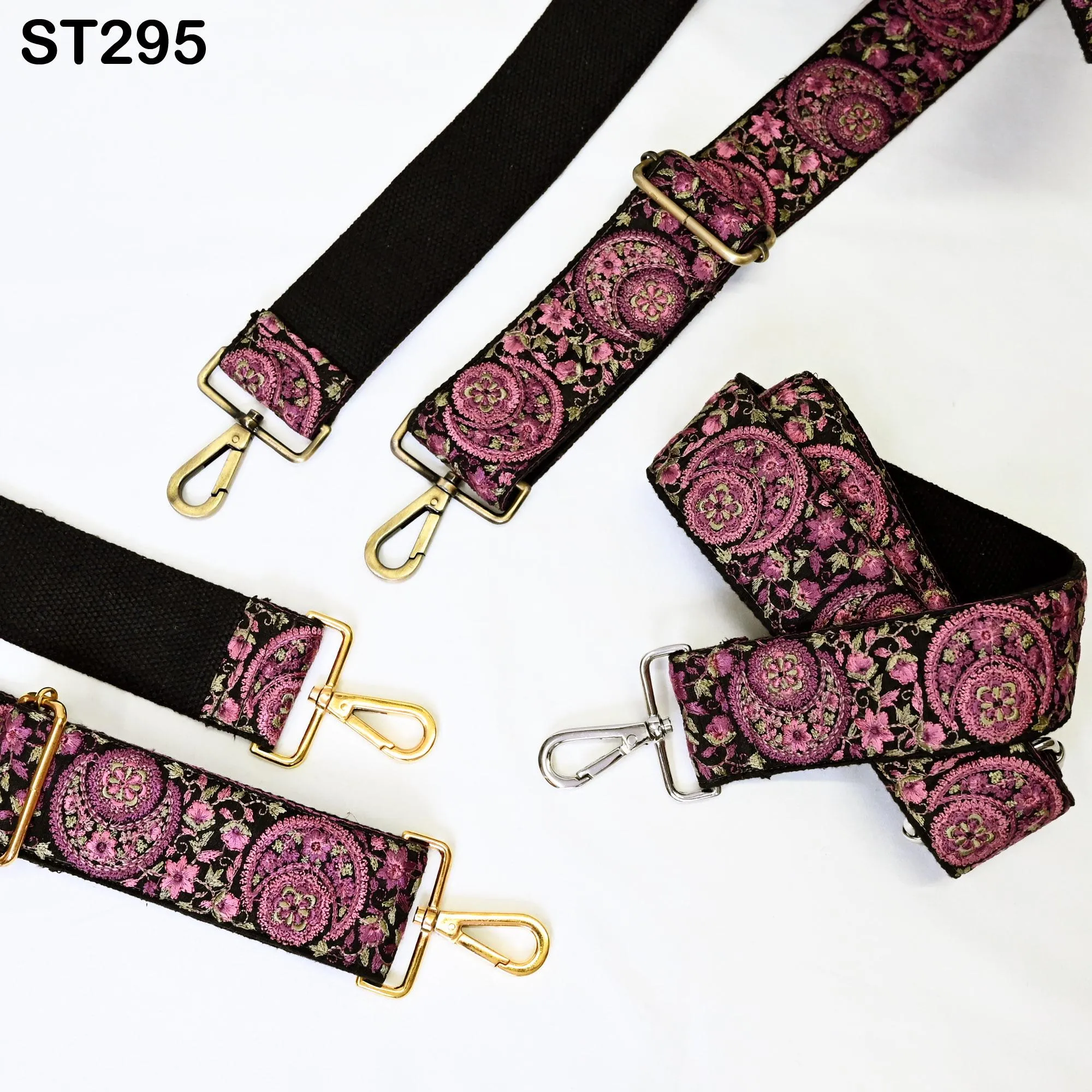 Wine Embroidery Replacement Purse Strap Crossbody Strap for Purses Embroidered Boho Bag Strap Boho Guitar Strap Handbag Strap Gift for her