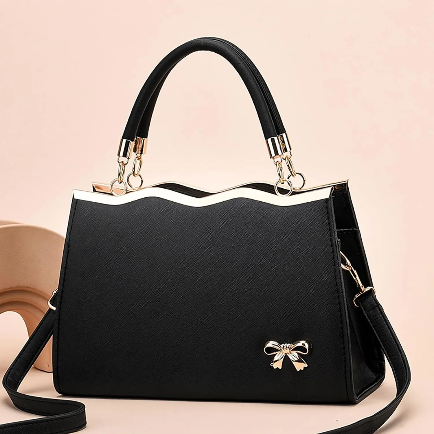 Women Bags New Bags Ladies Trendy Bow Fashion Sports Messenger Shoulder Handbag Rubber Tote Bag
