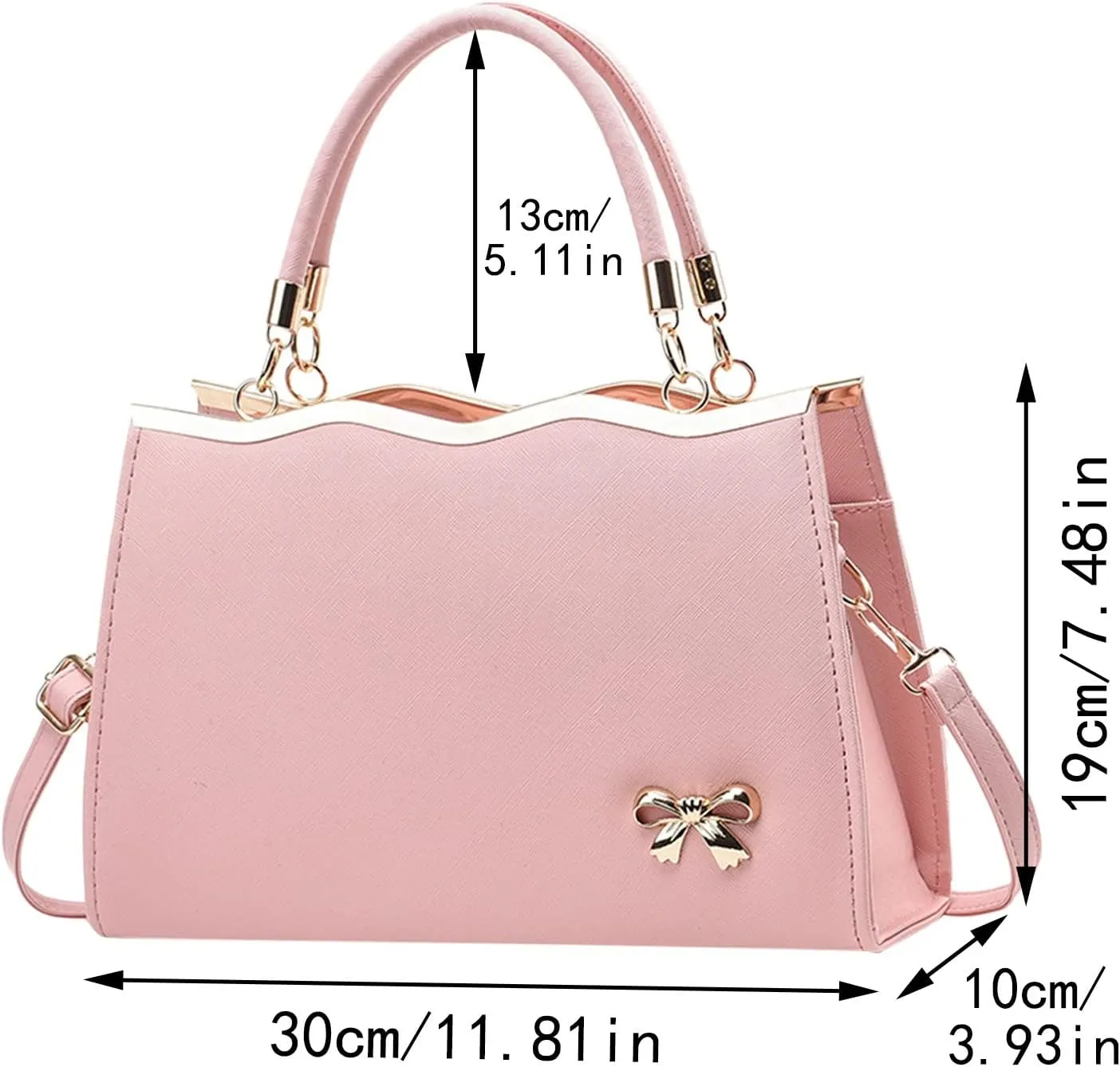 Women Bags New Bags Ladies Trendy Bow Fashion Sports Messenger Shoulder Handbag Rubber Tote Bag