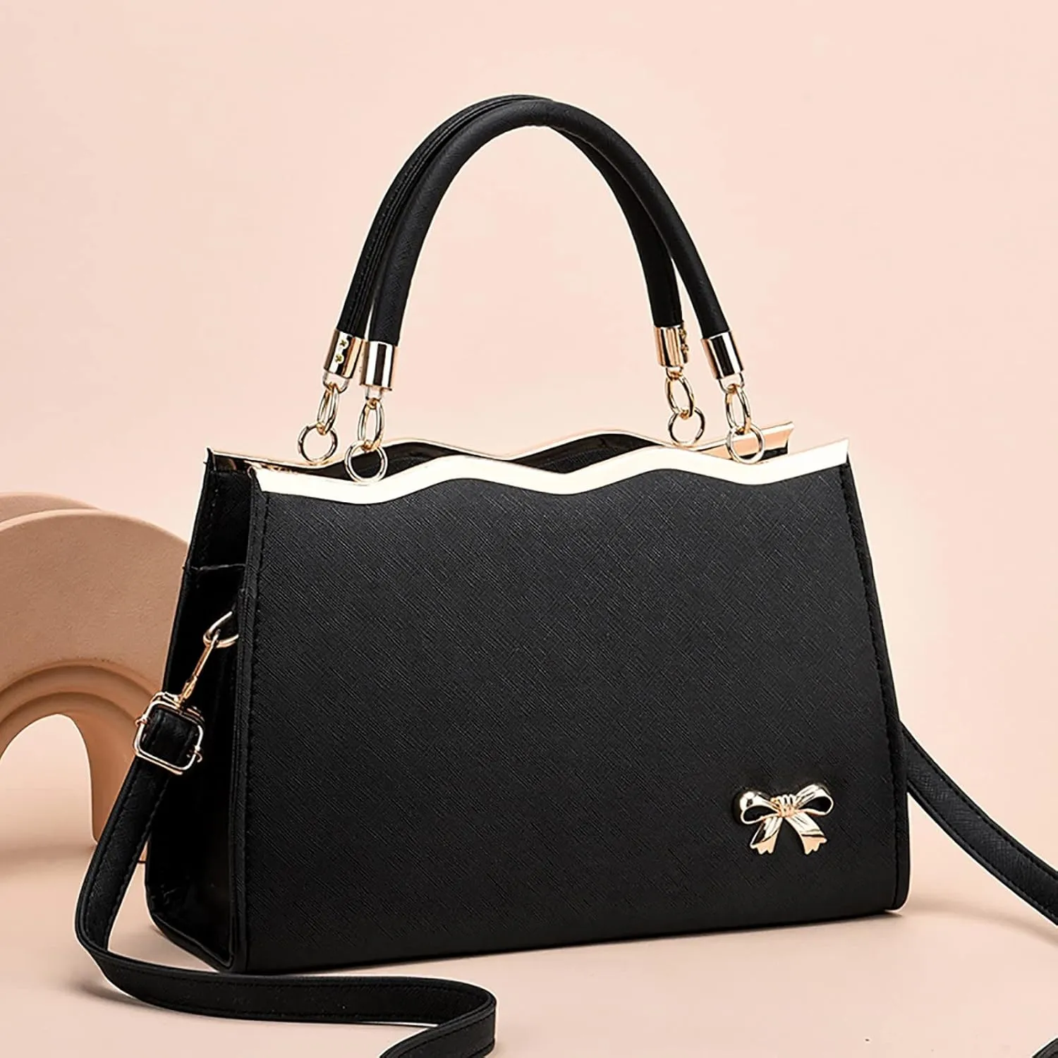 Women Bags New Bags Ladies Trendy Bow Fashion Sports Messenger Shoulder Handbag Rubber Tote Bag