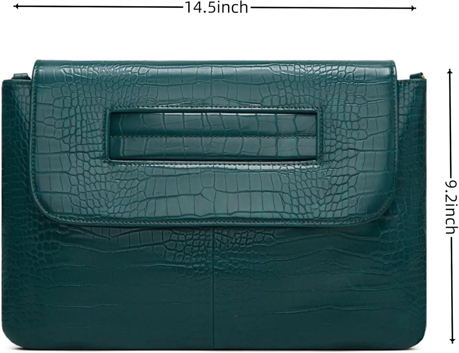 Women Classic Crocodile Pattern Faux Leather Clutch Purse Oversized Female Shoulder Bag Messenger Handbag