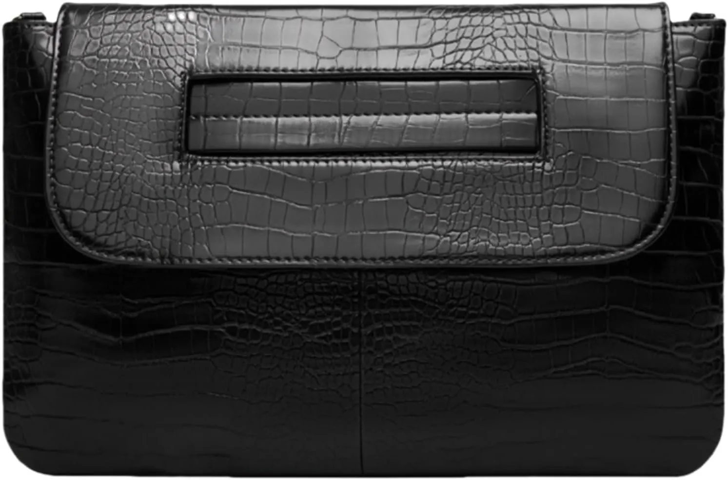 Women Classic Crocodile Pattern Faux Leather Clutch Purse Oversized Female Shoulder Bag Messenger Handbag