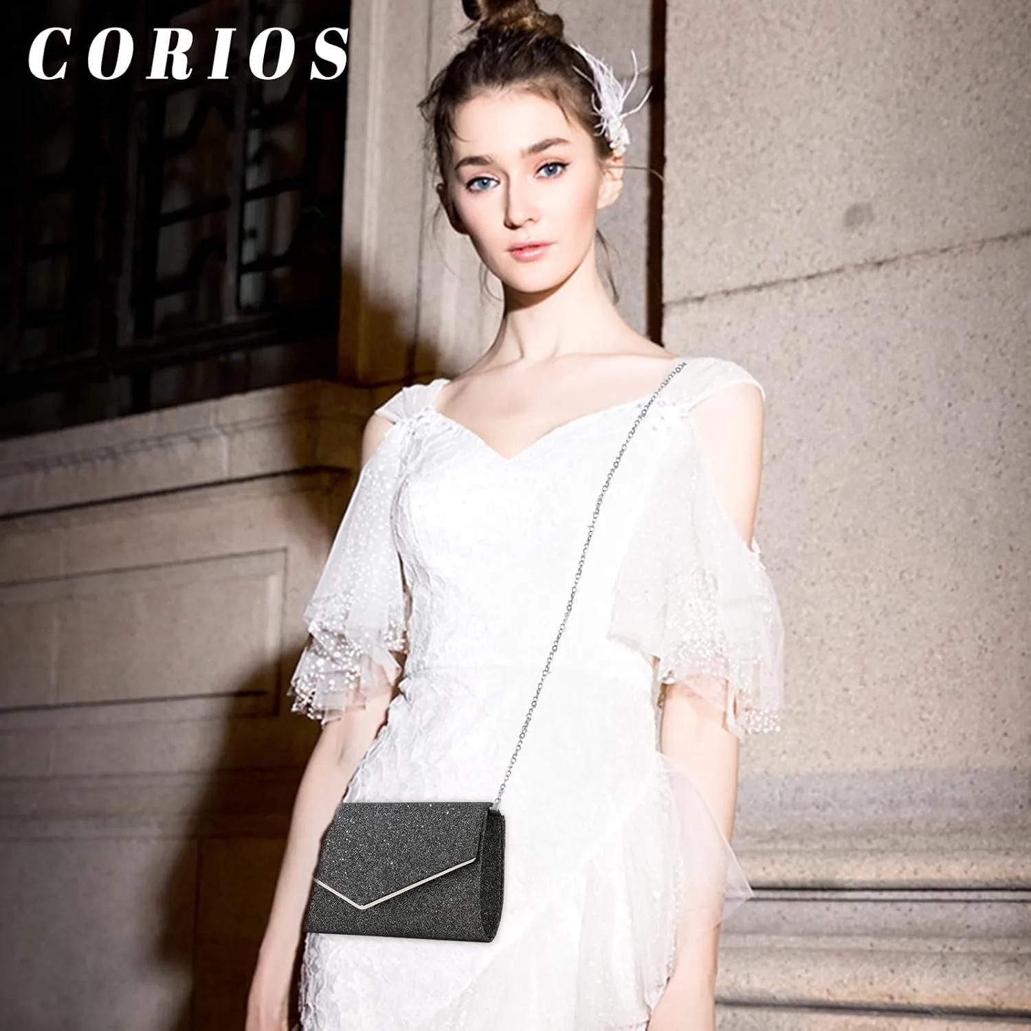 Women Clutch Bag Sequins Evening Bag Bridal Wedding Purse Glitter Sparkly Handbag