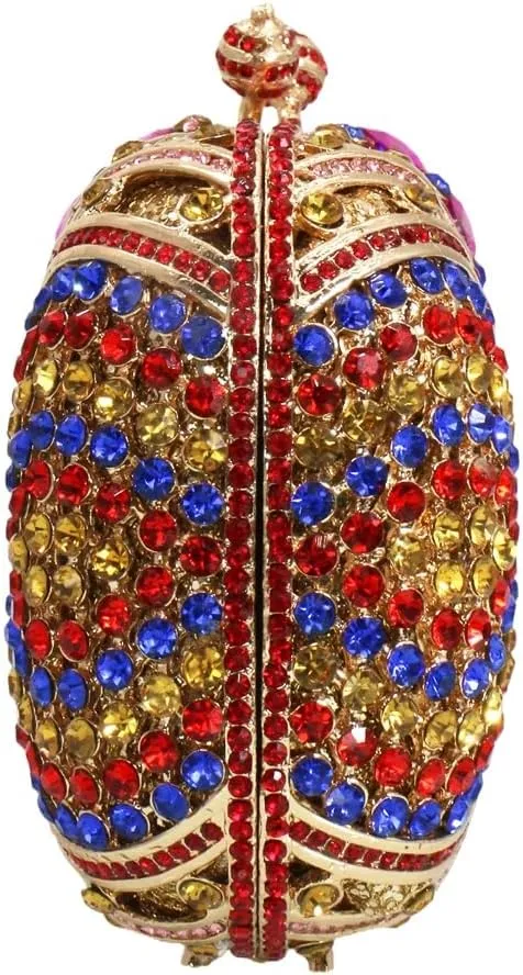Women Fashion Rhinestone Evening Bag Sparkly Stripe Crystal Handbag Wedding Clutch Purse for Banquet Party