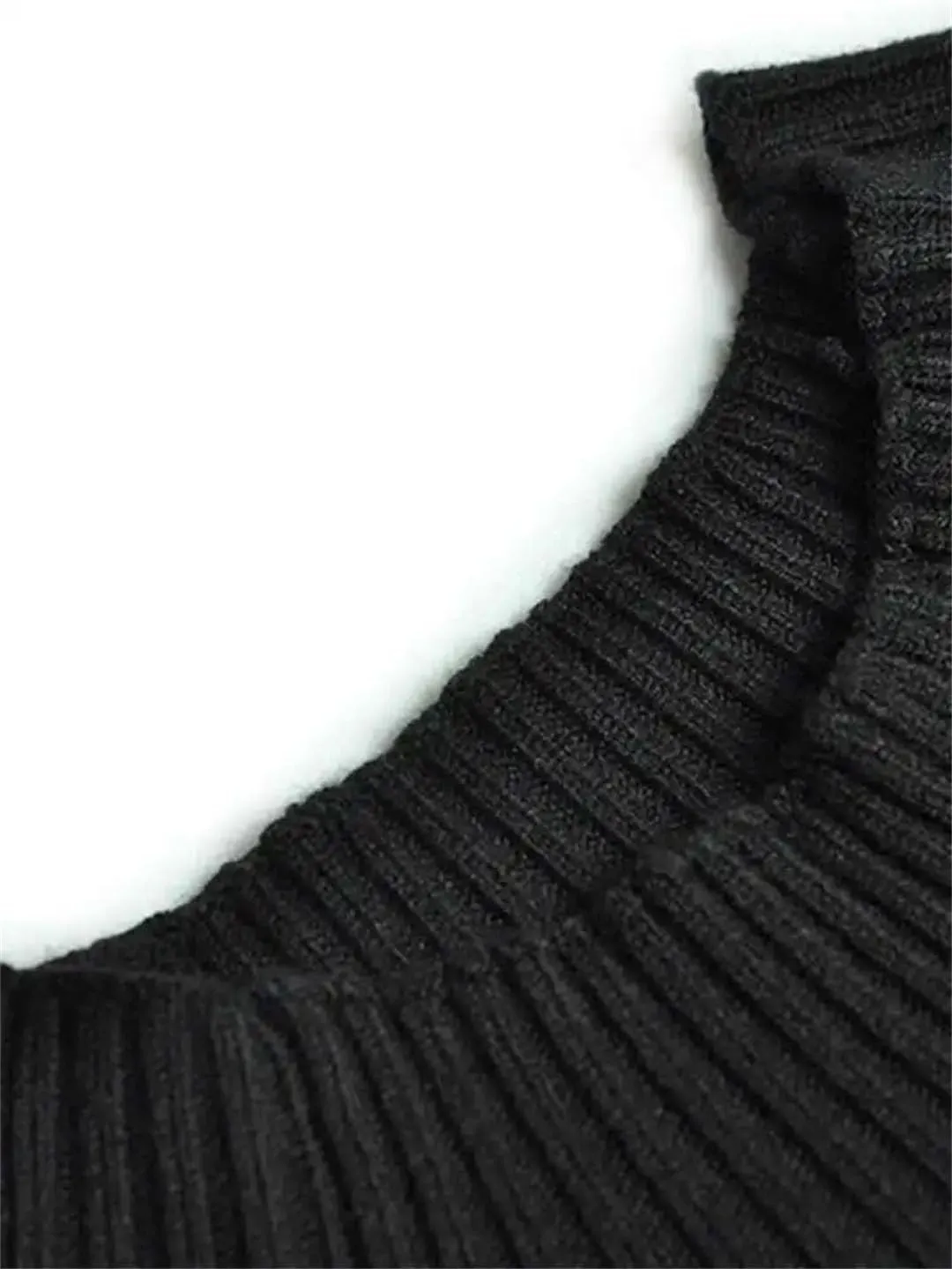 Women Feather Patchwork Knit Pleated Dress Long Sleeve Crew Neck High Waist Evening Dresses