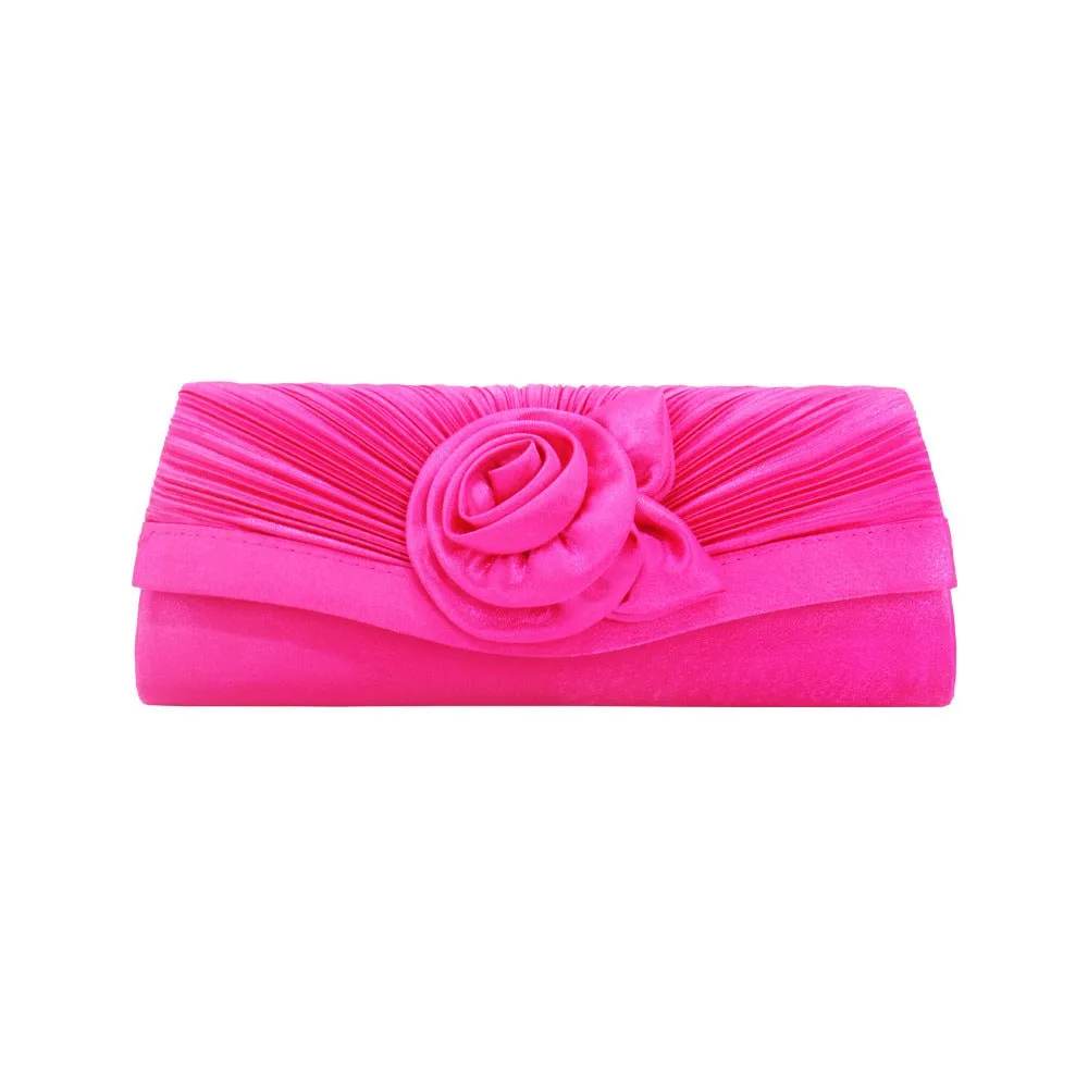 Women Flower Long Evening Clutch for Party