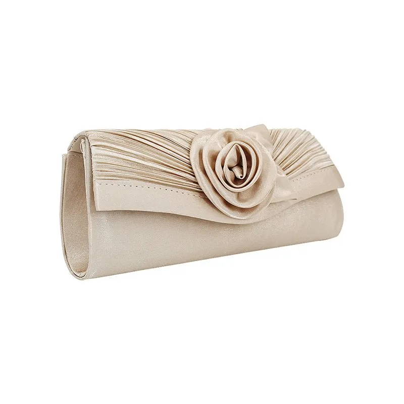 Women Flower Long Evening Clutch for Party
