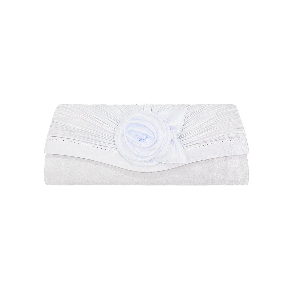 Women Flower Long Evening Clutch for Party