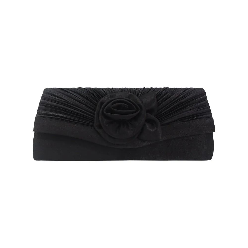 Women Flower Long Evening Clutch for Party
