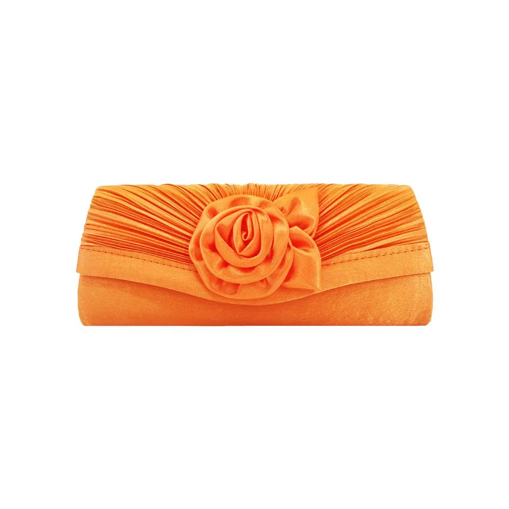 Women Flower Long Evening Clutch for Party