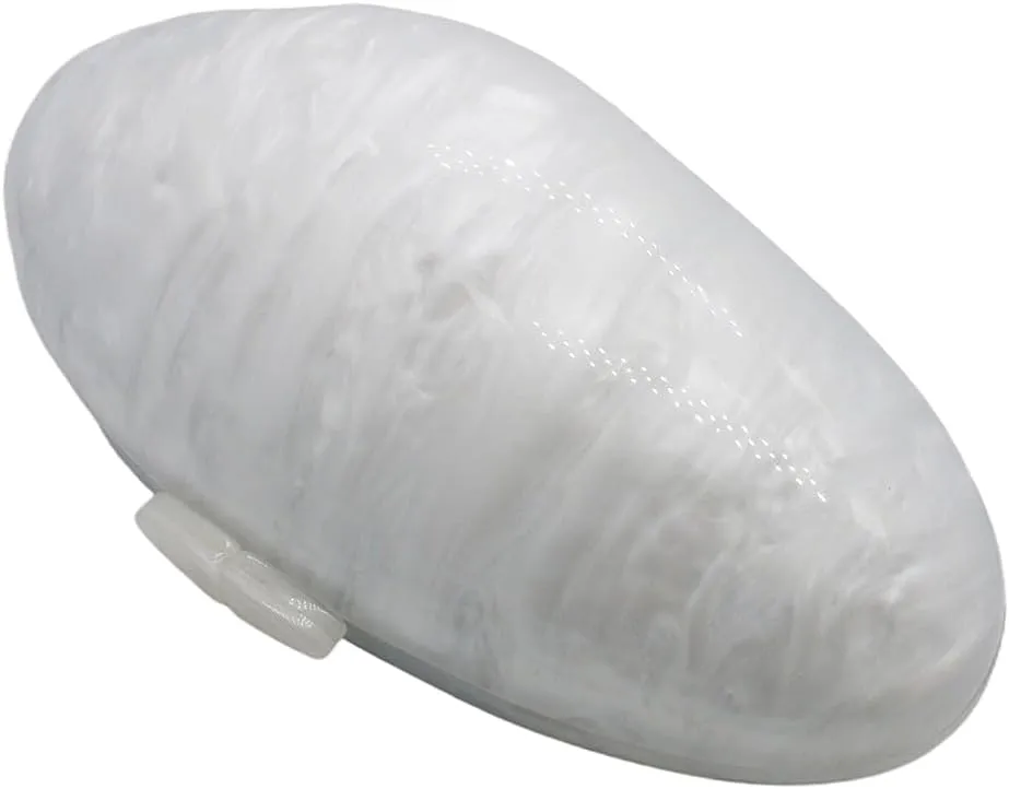 Women Oval Acrylic Evening Clutch Bag Ladies Marble Purses and Handbags Pearl Acrylic Shoulder Bag for Wedding Party